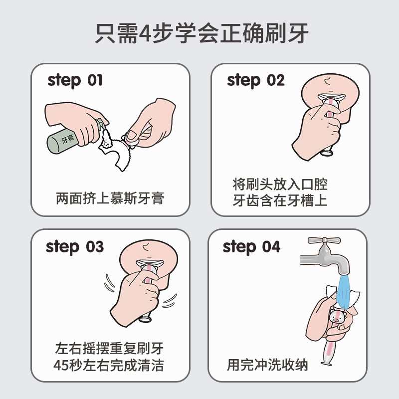 亲亲我儿童牙刷U型硅胶软毛套装需要买个替换么？