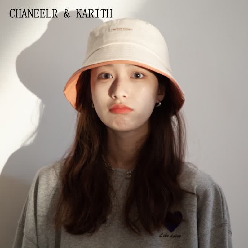 CHANEELR & KARITH防晒帽子女新款遮阳帽子女太阳帽渔夫帽夏季显脸小水桶帽百搭盆帽 黑色 55cm-58cm