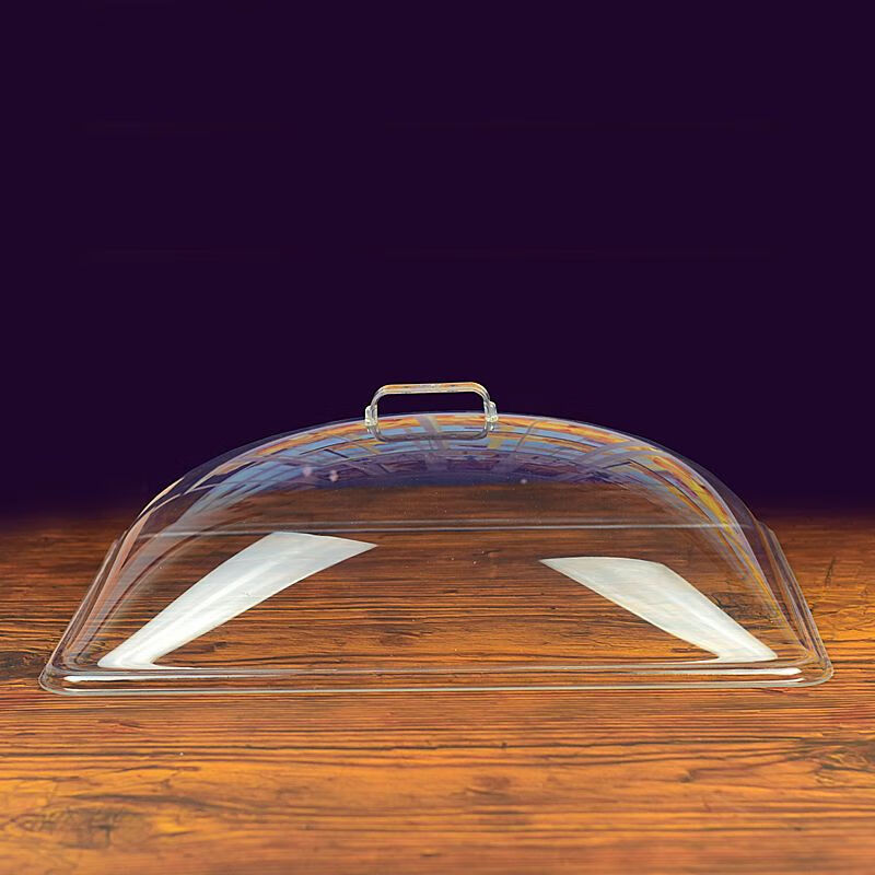 透明盖子长方形食品盖摆摊塑料盖面包蛋糕熟食展示罩保鲜盖防尘罩 耐高温110度圆形盖子54㎝