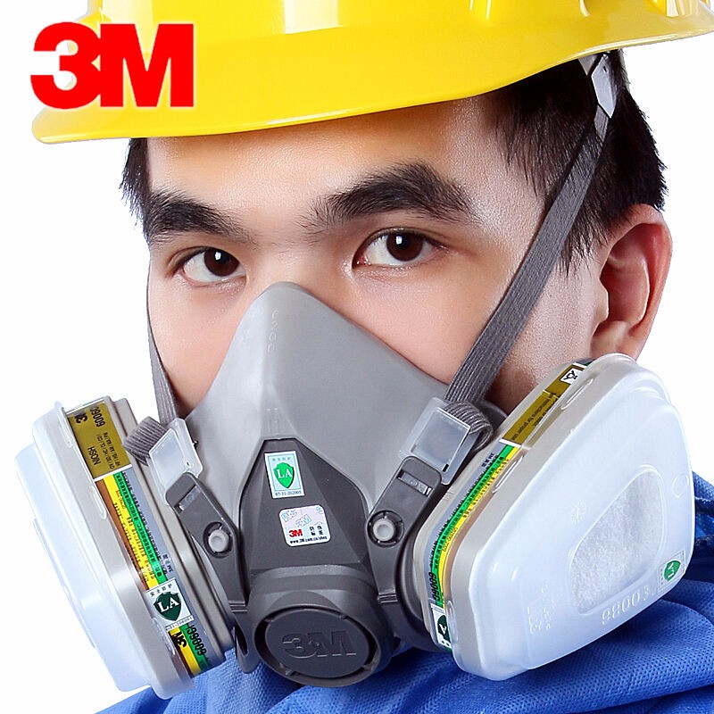 3m防毒面具620e七件套喷漆打农药面罩防装修甲醛异味 6200配6006七