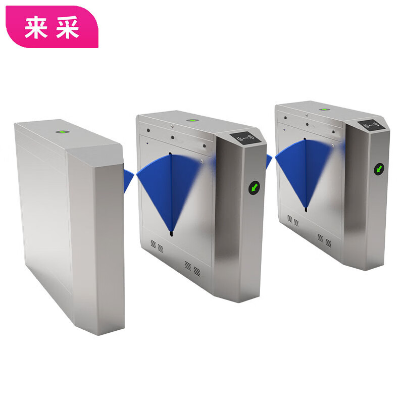 工地翼闸刷卡人脸识别小区门禁考勤摆闸机 304材质桥式八角翼闸双机芯