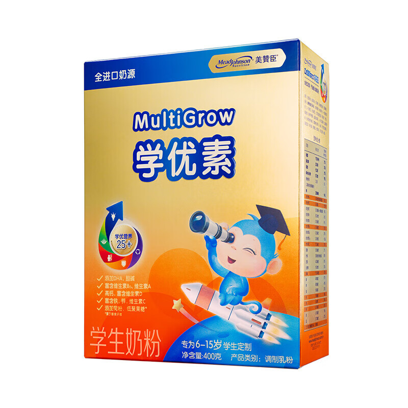美赞臣(meadjohnson)学优素学生奶粉 400克(袋装)