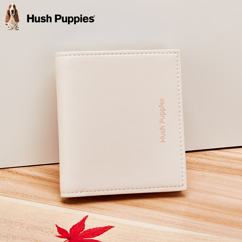 暇步士(hush puppies)钱包女简约清新短款钱包女士多功能钱夹零钱包