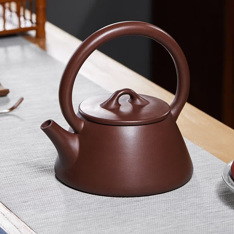 尊壶宜兴紫砂壶石瓢提梁壶烧水煮茶壶手工茶具大号泡茶器原矿紫泥