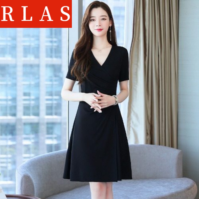 rlas奢侈小个子丈母娘喜婆婆婚宴装礼服红色衣服年轻连衣裙女高贵裙子