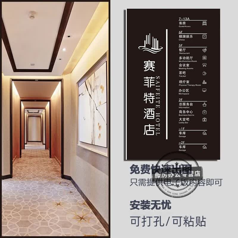 楼层索引牌写字楼商场分布图指示牌酒店指引 大尺寸建议做打孔款安装