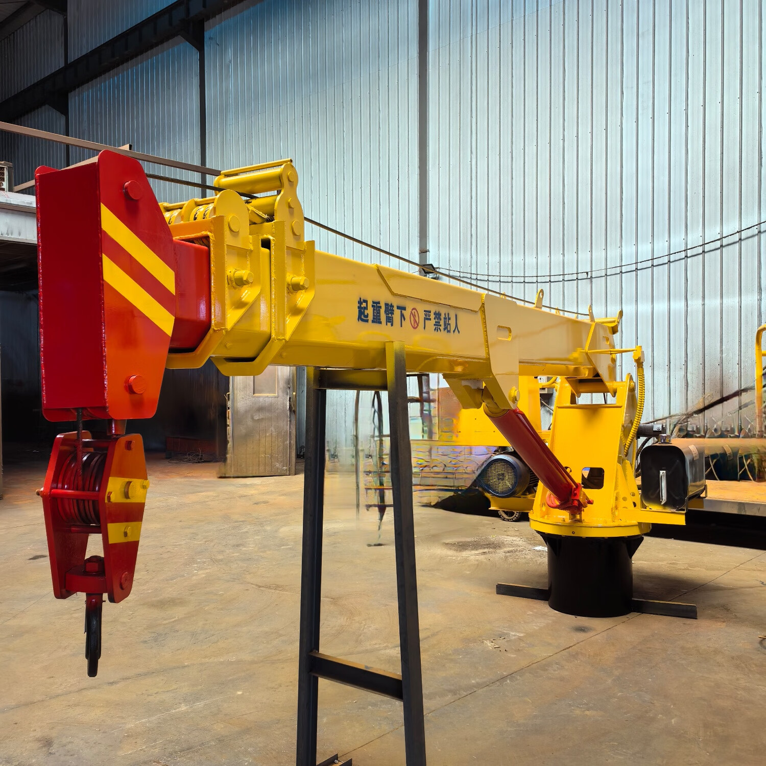 电动液压养殖船吊码头渔场甲板小型起重机伸缩臂吊机