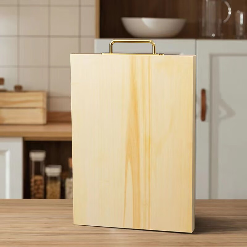 李培德[新客立减]高档银杏木菜板实木切菜板家用食品级白果树砧板无拼接 40*30*3【3-4人】送磨刀器 天然银杏木整切方板