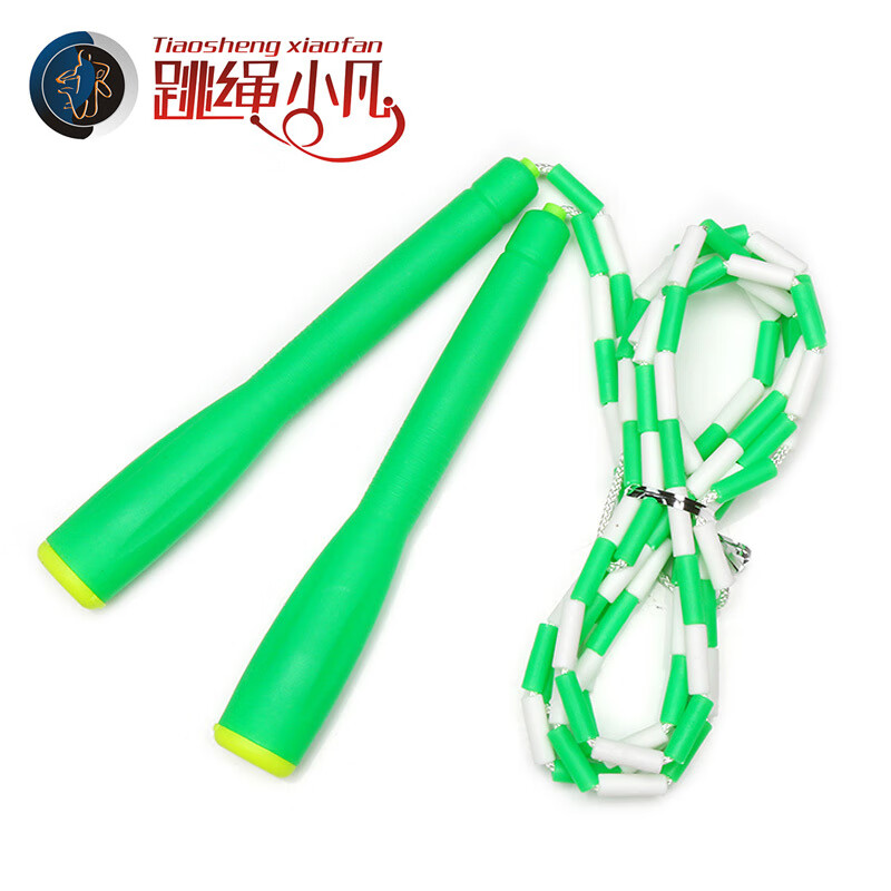 跳绳小凡（tiaoshengxiaofan）竹节绳专业初学儿童训练中小学生花样男女成人减肥健身绳 绿色