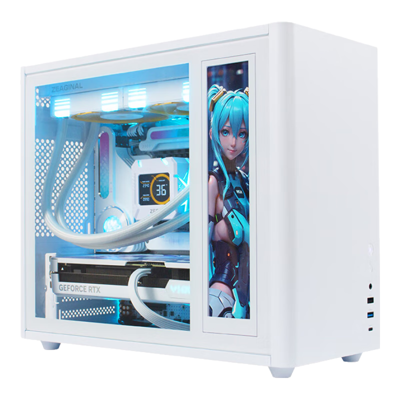 銘瑄（MAXSUN）intel Ultra7 265KF/RTX5080/5070/5060TI純白迷你ITX臺(tái)式組裝電腦主機(jī)電競(jìng)游戲直播DIY設(shè)計(jì)整機(jī) 配置四丨U7 265KF丨RTX5070