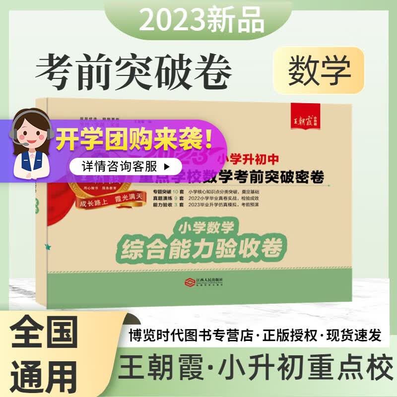 2023王朝霞小升初重点校考前突破密卷数学语文英语小学毕业总复习综合能力验收卷专题突破精选真题 数学