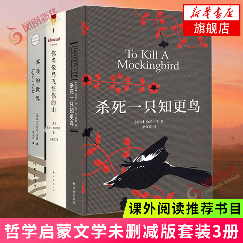 苏菲的世界+你当像鸟飞往你的山+杀死一只知更鸟 全3册套装 哲学启蒙文学课外阅读书目 现当代文学散文