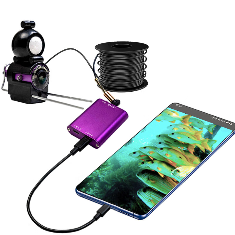 贺杨喻水下高清摄像头探鱼器水底看鱼神器水下探头可视探鱼器高清钓鱼