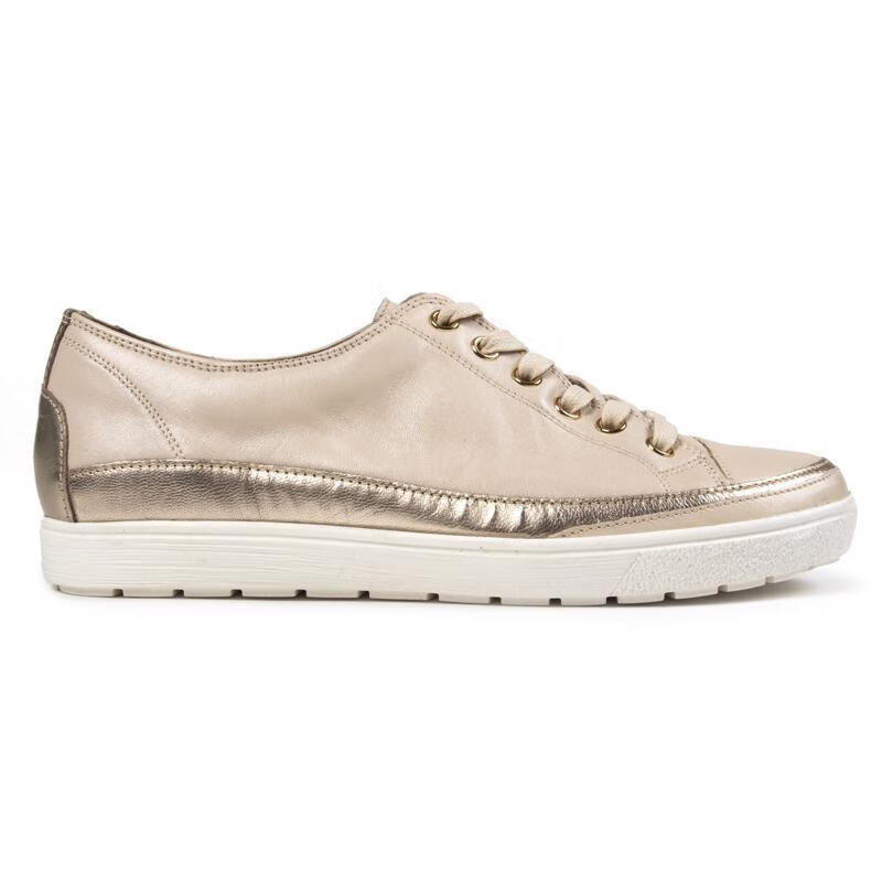 caprice女士休闲鞋 trainers系列皮革合成衬里纹理橡胶外底休闲运动