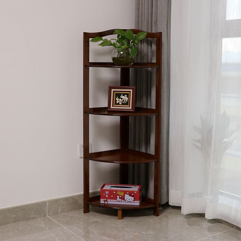 三角鞋架 转角架三角架浴室搁板置物架实木储物架楠竹鞋架鞋柜墙角架