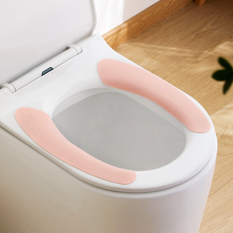 茶花马桶垫加厚四季通用吸附式可水洗马桶贴可爱家用厕所坐便器圈垫 【蓝色+粉色】20片