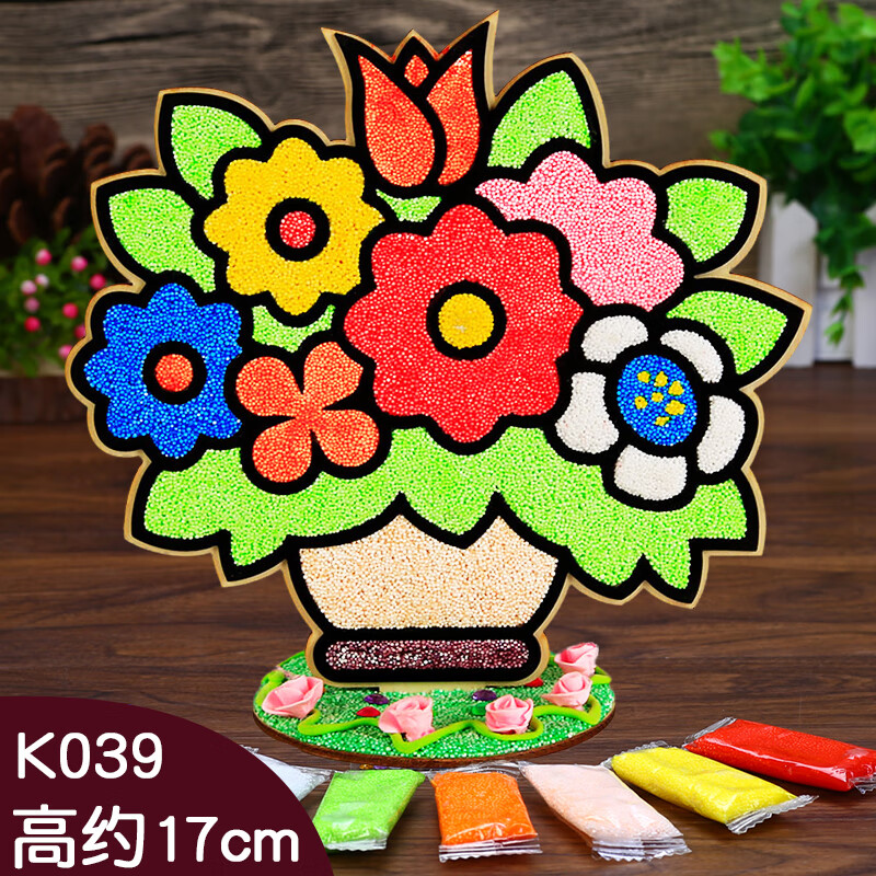 澳颜莱木板雪花泥画珍珠泥粘土画幼儿园圣诞节儿童diy手工制作3d立体