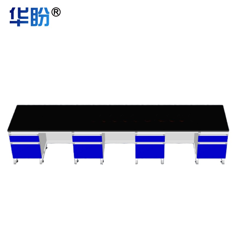 华盼钢木边台宝蓝色3500*750*800mm(客户定制款包安装)
