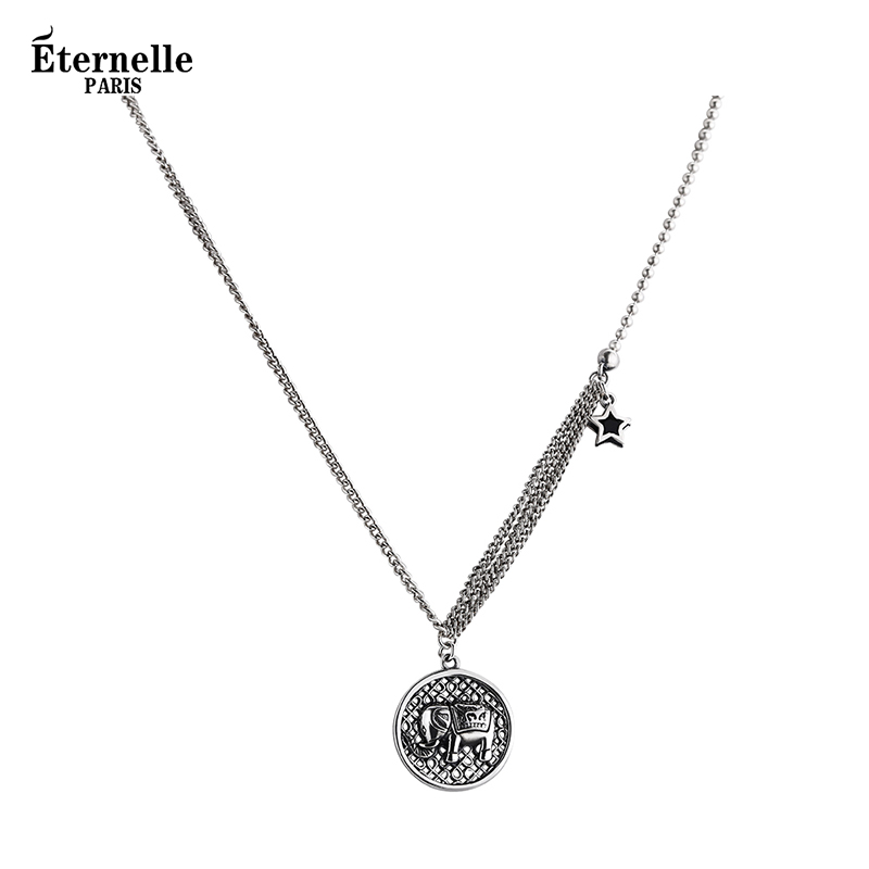 eternelle法国永恒珠宝极简主义设计项链女简约 银饰复古小众锁骨链女