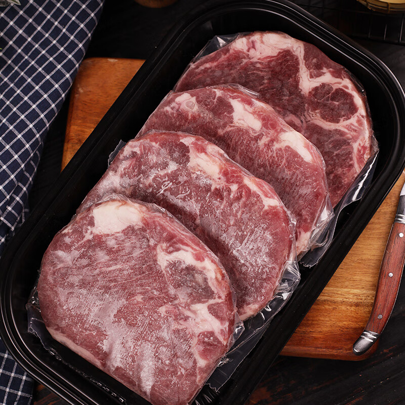 科爾沁原切沙朗牛排兒童家庭牛排內蒙生鮮牛肉多倉發(fā)貨 原切沙朗牛排600g共(4片)