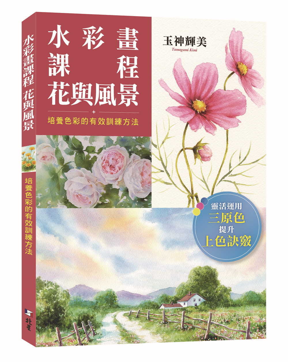 预售 玉神辉美 水彩画课程 花与风景：培养色彩的有效训练方法 北星