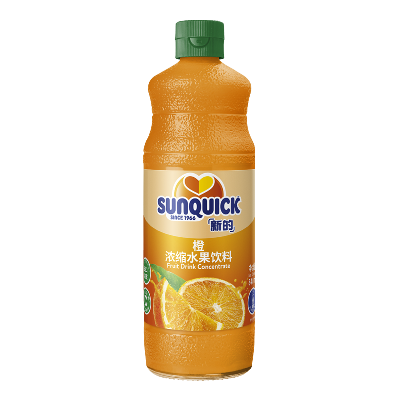 夏日清凉新选择：（sunquick）浓缩果汁冲调果汁饮品鸡尾酒烘焙辅料橙汁味840ml|饮料历史价格最低点