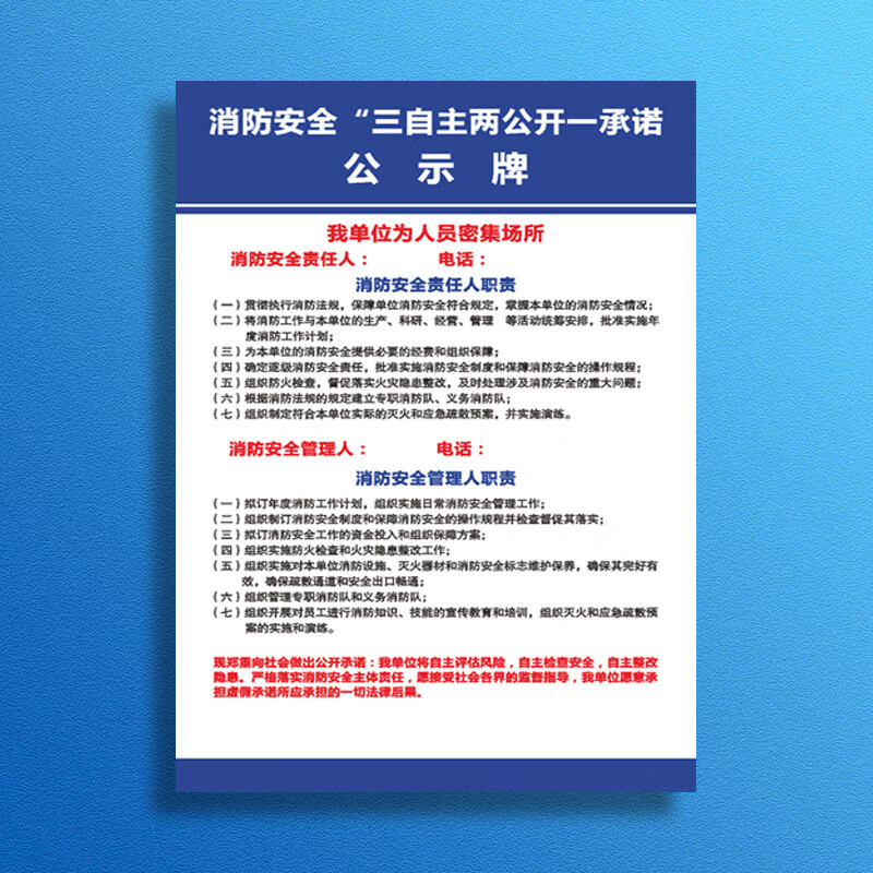 刘不丁安全公示栏三自主两公开一承诺公示牌挂图 贴纸 海报 宣传 自主