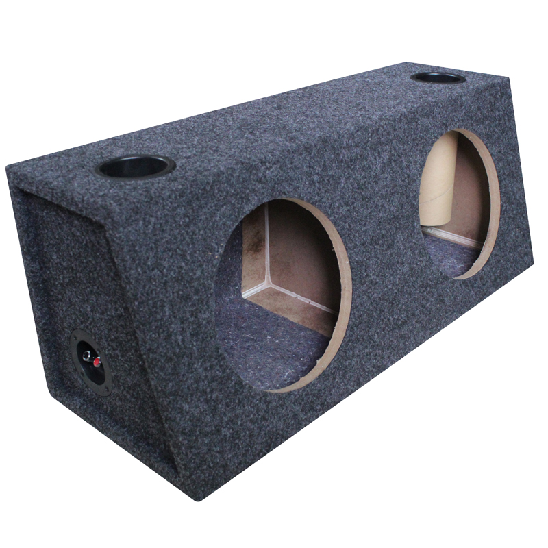 汽车低音炮音箱 音箱空箱 音箱木箱 双10寸12寸低音炮箱体 10寸斜面孔