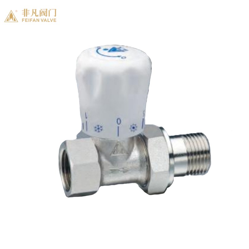 非凡 温控阀直式ff09121 手动温控调节阀 散热器温控调节阀门 1"(直式
