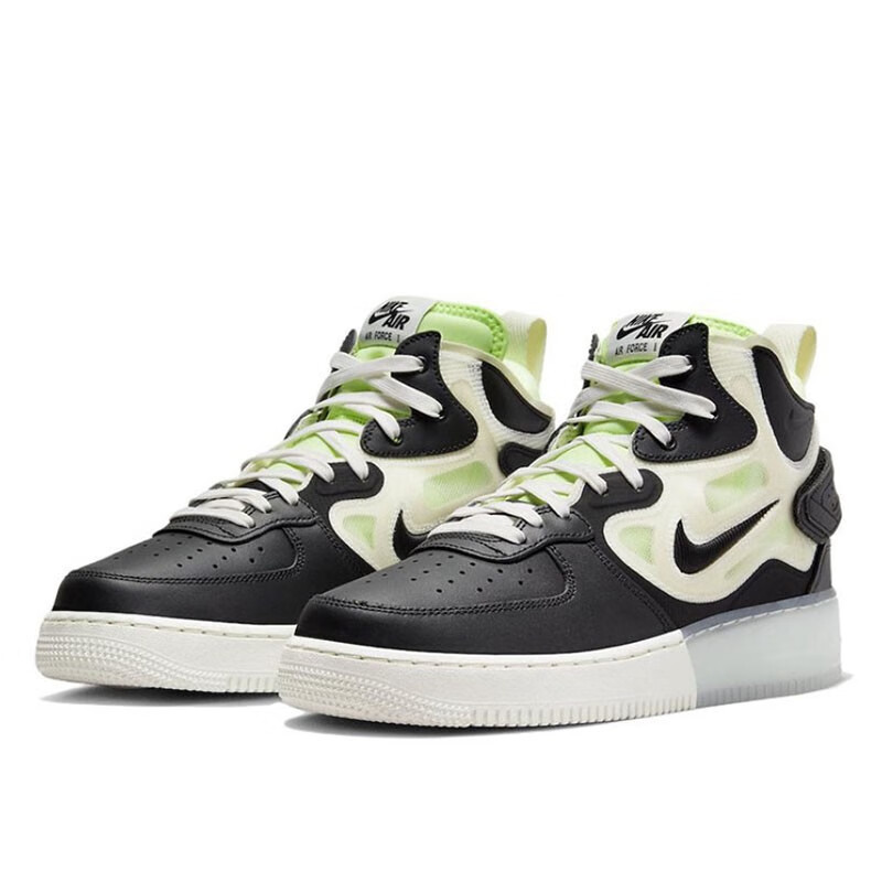 耐克(nike) air force 1 mid af1 空军一号中帮男子体闲板鞋 黑绿dq