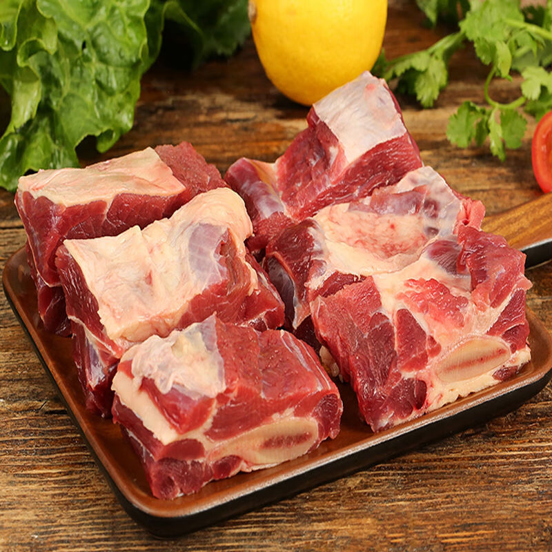 皓谦黄膘牛排内蒙古牛肋排黄膘牛排骨5斤新鲜带肉整块牛排带骨牛肉品