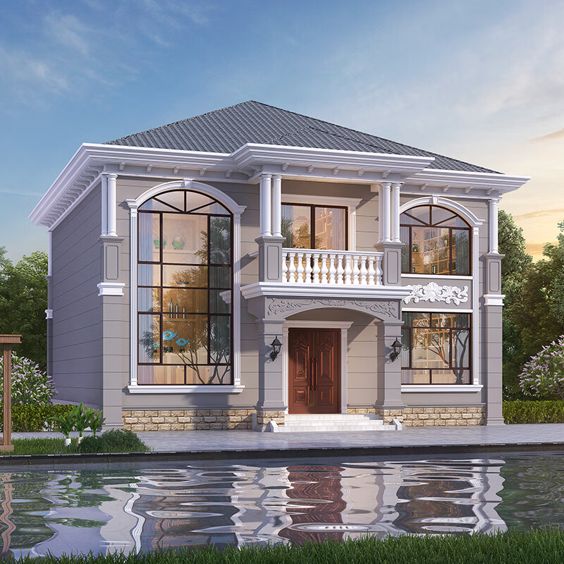 匠墅居农村自建房设计图经济实用全套施工图纸简欧新款二层别墅设计