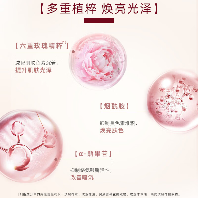 善草纪玫瑰紧致水乳套装 提拉抗皱 抗初老提亮去暗沉 节日礼物送女友 烟酰胺】三代玫瑰水乳 紧致抗皱