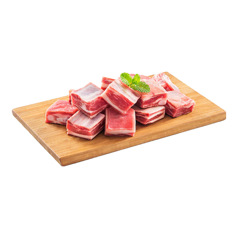 天顺源【草饲散养】新西兰原切羔羊寸排1斤 带骨小肋排块 烧烤食材