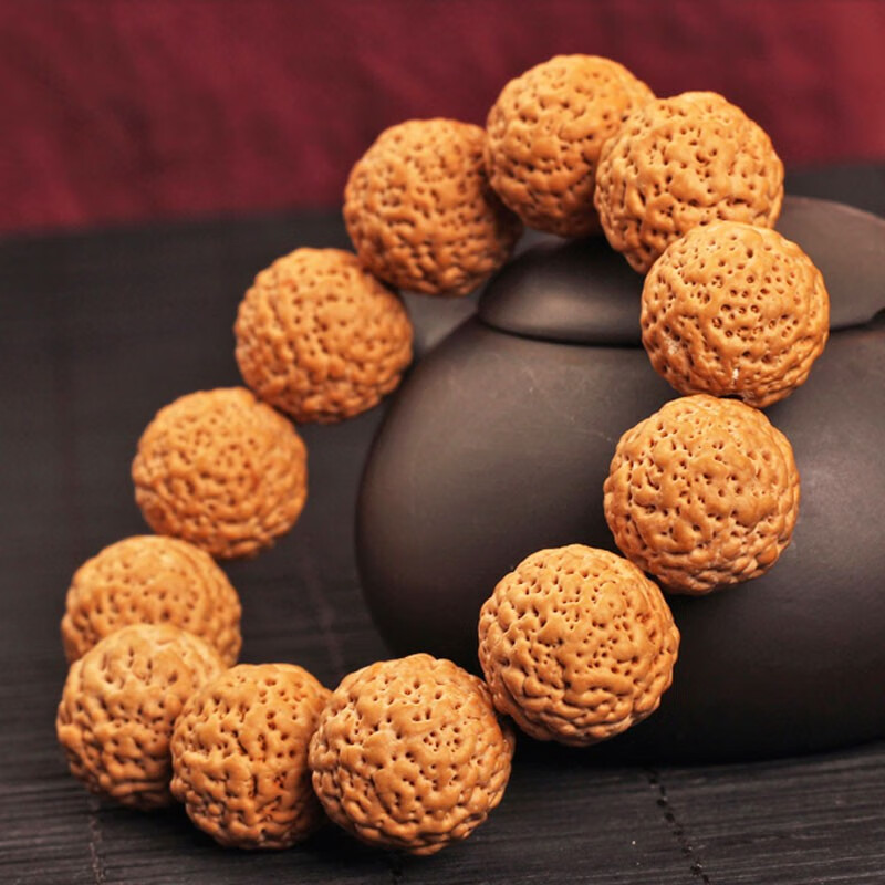 沃韵 精选满肉高密佛螺菩提子佛罗大金刚菩提蜂窝满肉男士单圈文玩