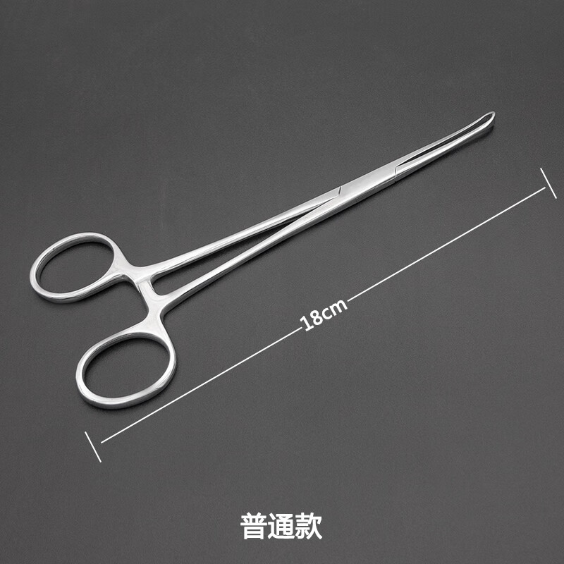 动物宠物手术器械组织钳宫颈钳子宫钳钳鼠齿钳骨科外科器械 18cm普通