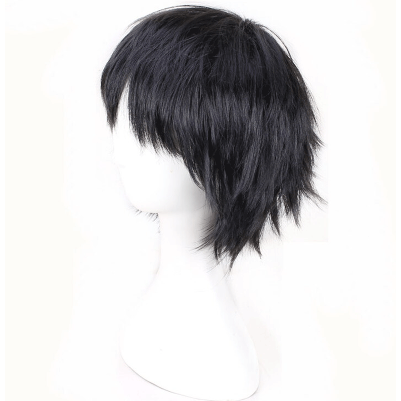 天使丝丝黑色蓬松反翘短发play动漫假发头套