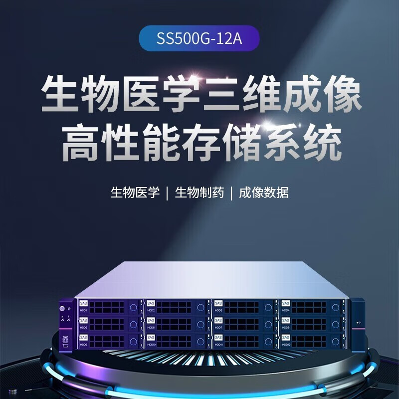 Singstor鑫云生物医药高性能存储服务器  SS500G-12A大容量实时影像数据网络存储 五年质保 标配 裸机（不带硬盘）