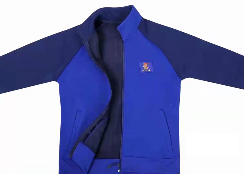 芙蓉花消防冬季加绒长袖体能训练服套装新式加厚防寒保暖火蓝色作训服