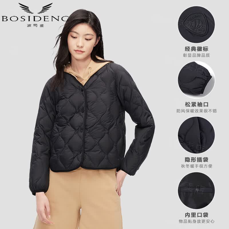 波司登男装泳衣波司登轻薄羽绒服内胆女2023冬新款中老年大码宽松超薄大童装 2023新升级葫芦纹 | 黑色8056 180/2XL怎么样,好用不?