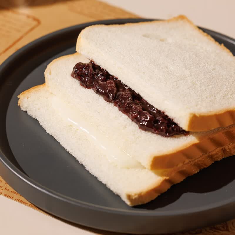 隽颜堂分分鲜紫米面包夹心吐司营养代餐健康早餐零食点心三明治整箱