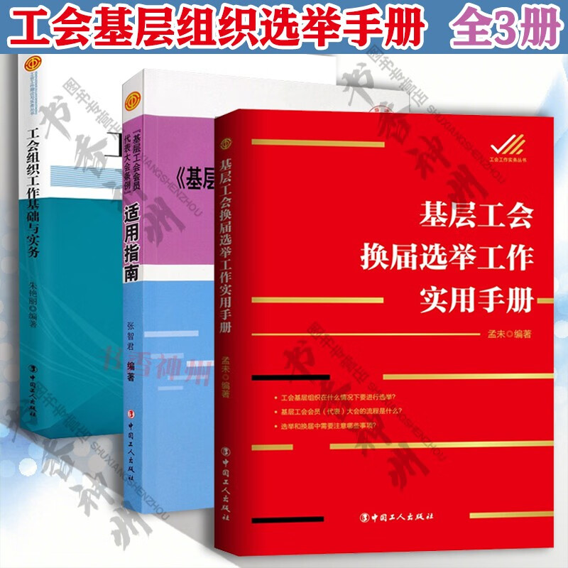 工会组织工作基础与实务+基层工会会员代表大会条例 适用指南+基层工会换届选举工作实用手册 中国工人出版社 工人出版社