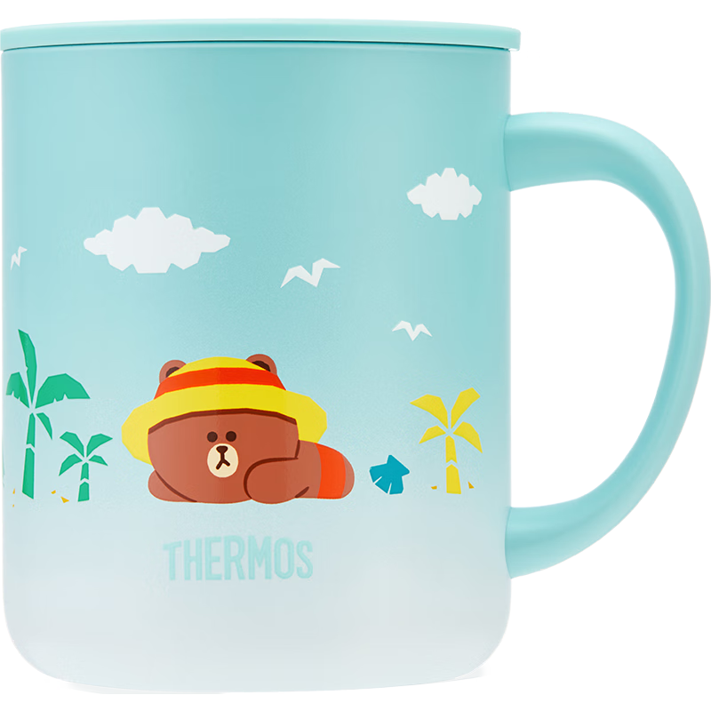 膳魔師（THERMOS）保溫杯馬克咖啡杯440ml茶杯男女情侶水杯子TCDG-451-SUMMER(LF)