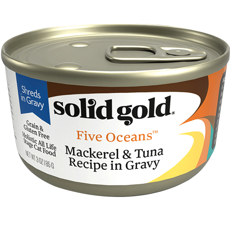 Solid Gold 素力高 罐头 猫湿粮 天然无谷 猫零食 85g/罐 海洋系列猫罐头3盎司(含沙丁鱼金枪鱼)