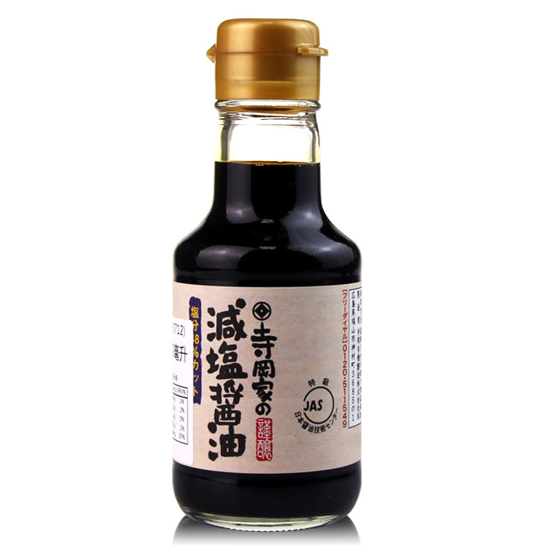 日本酱油寺冈家酿造酱油原装进口家用拌饭减盐儿童酱油150ml