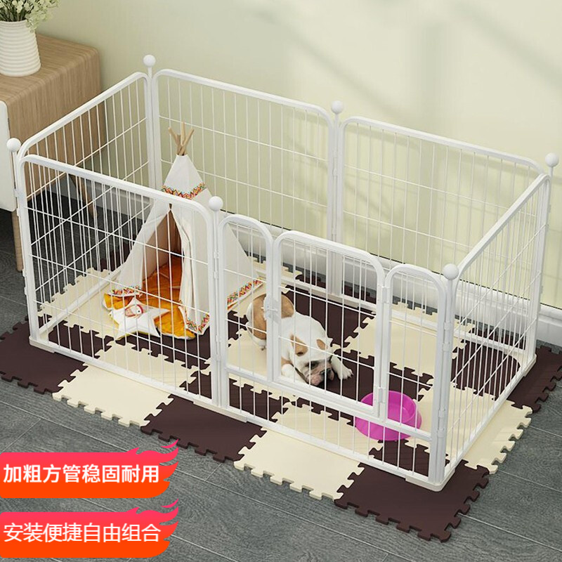 宠物狗狗围栏室内狗栅栏家用护栏隔离门栏狗笼子小型犬中型犬大型犬金毛泰迪幼犬用品经典款方管围栏中号六片80 80cm 建议30斤内 现价1 00元 轻舟网