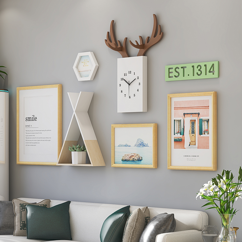 组合客厅装饰品沙发背景墙上墙面创意挂件餐厅墙壁 915白原 旅途见闻