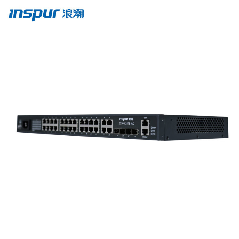 浪潮(inspur)s5560-24ts-ac交换机 24个10/100/1000m以太网电口,4*