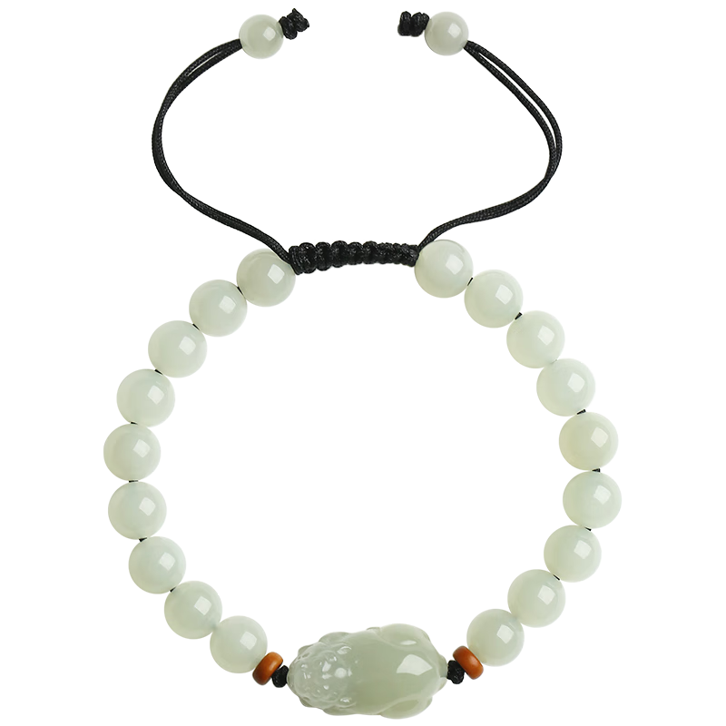 凤禧珠宝和田玉貔貅手链天然玉石手串转运珠玉手链男女士款新年礼物