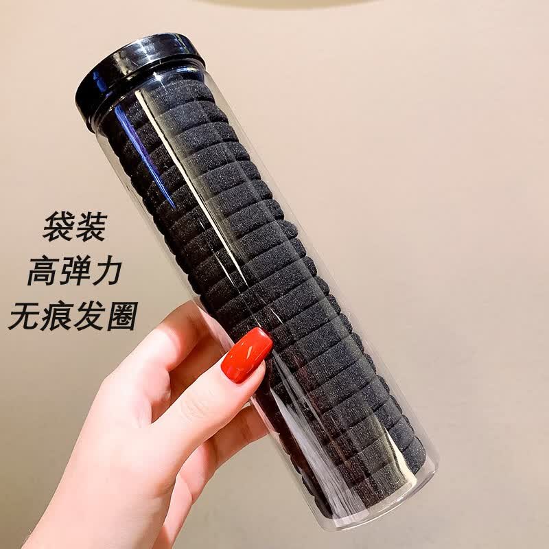 谢太太20根发圈女扎头发高弹力无接缝皮筋成人加粗发绳绑发简约头绳 黑色20根袋装怎么看?